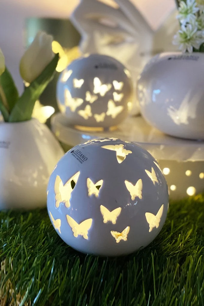 Lichtkugel Ciliana LED weiß-creme