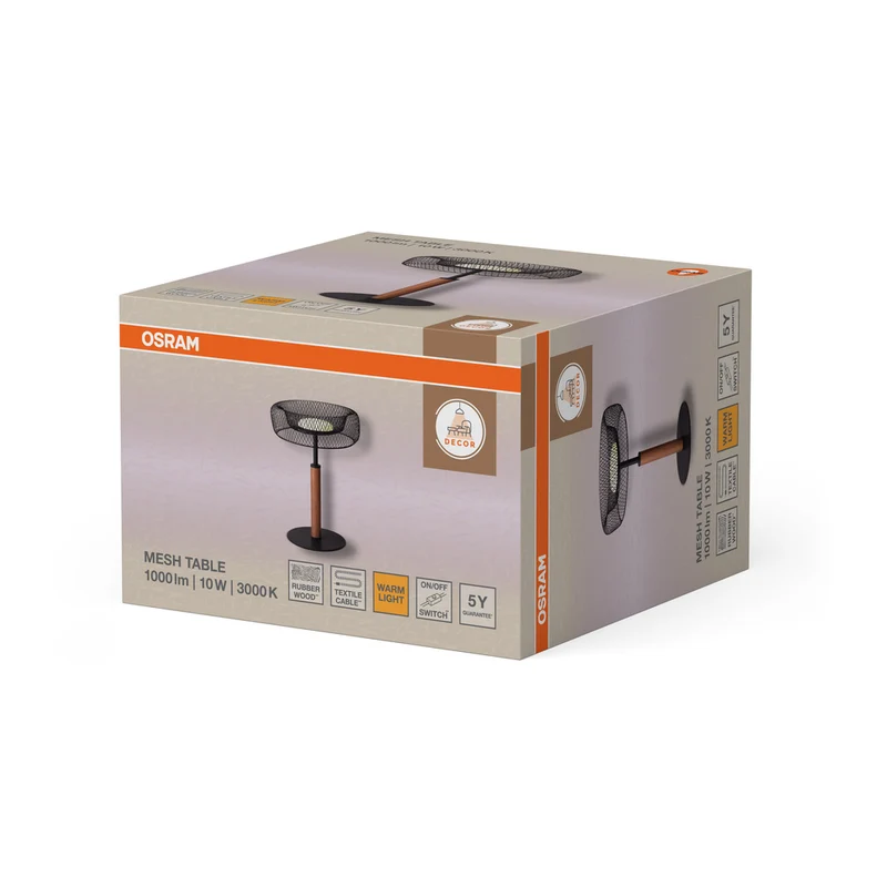 OSRAM DECOR Mesh Tischleuchte 10W Schwarz
