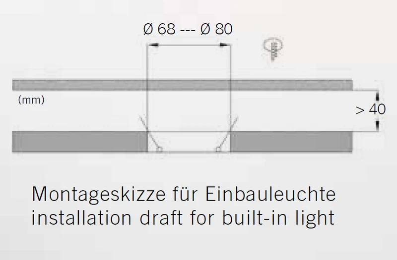 One Einbaustrahler, weiss