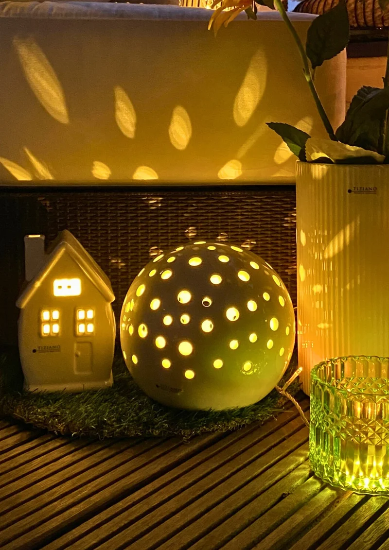 Lichtkugel Padova LED creme-weiß