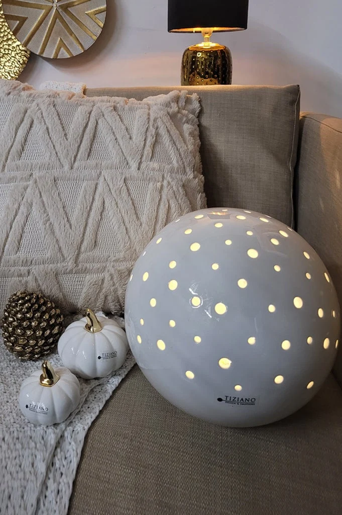 Lichtkugel Padova LED creme-weiß