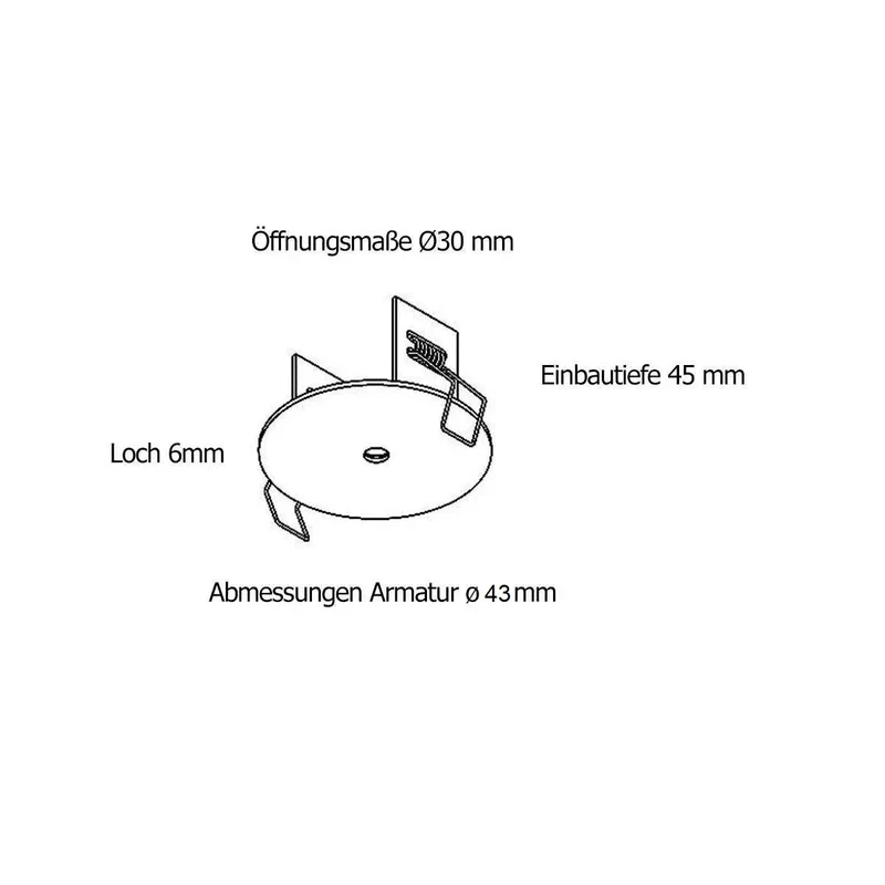 Einbaubaldachin Flat Mini