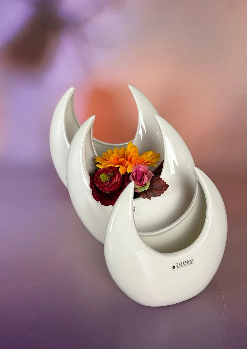 Pflanzgefäß Acone creme-weiß