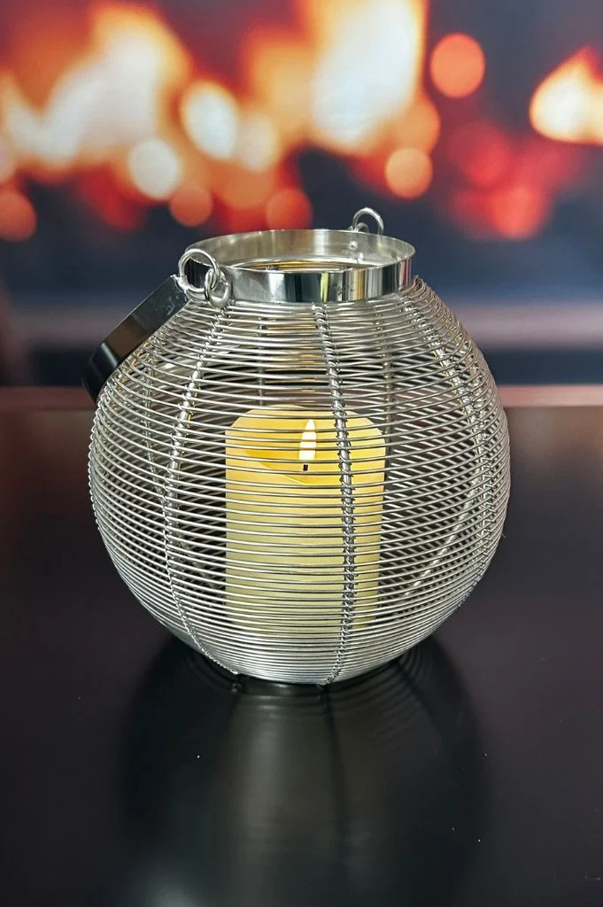 Windlicht Kugel Edelstahl