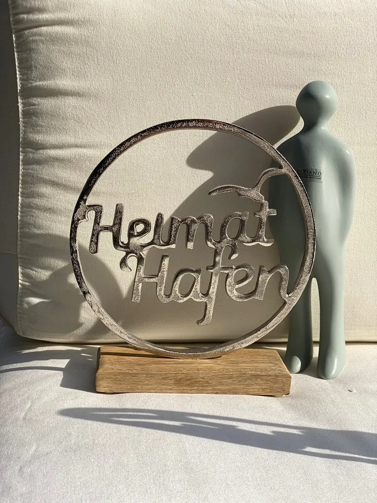 Dekoobjekt Heimathafen auf Holz 24cm