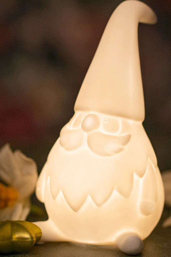 Deko Wichtel Herbert LED weiß-creme matt