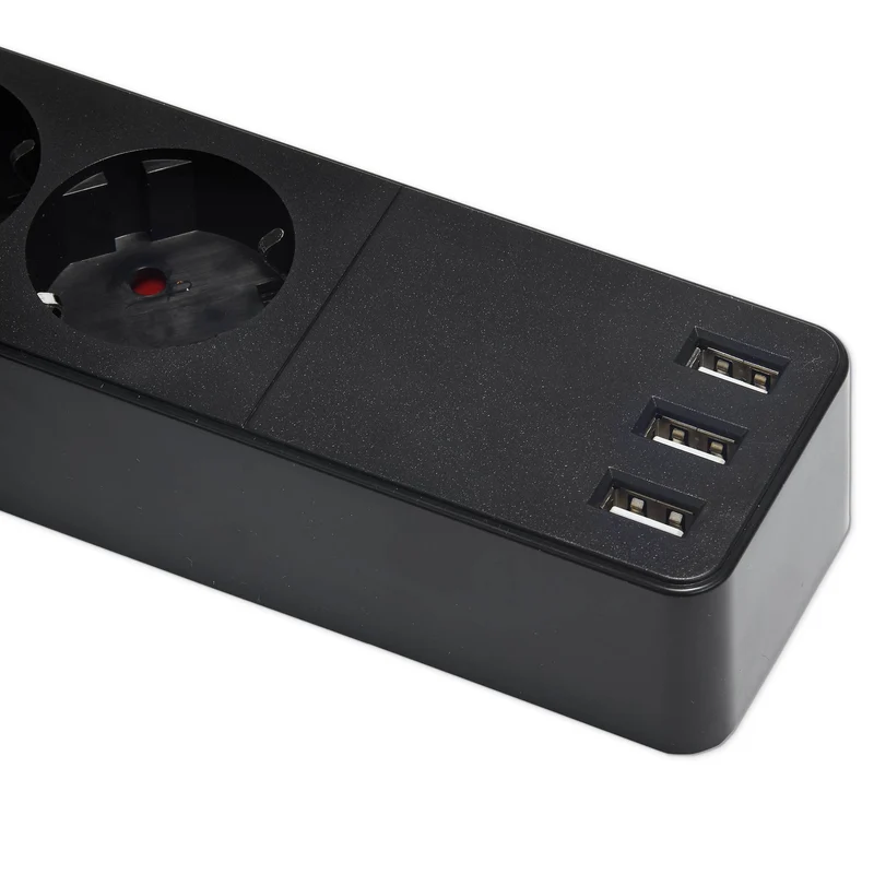 Mehrfach-Steckdose 4-fach 3x USB Schalter 1,8m Steckdosenleiste