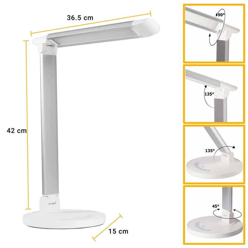 LED Schreibtisch-Lampe dimmbar Nachtlcht Touch Tisch-Leuchte schwenkbar