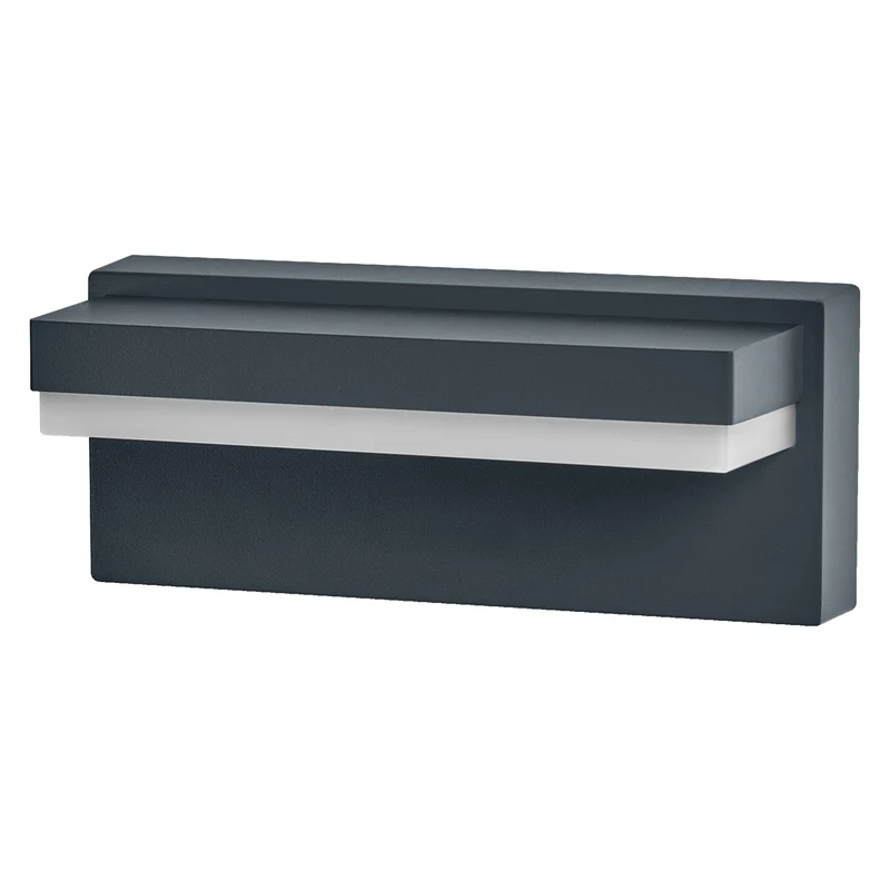 OSRAM Endura Style LED Wandleuchte Robust, 12W, 3000K warmweiß, 1000 lm, IP54, Aluminium dunkelgrau