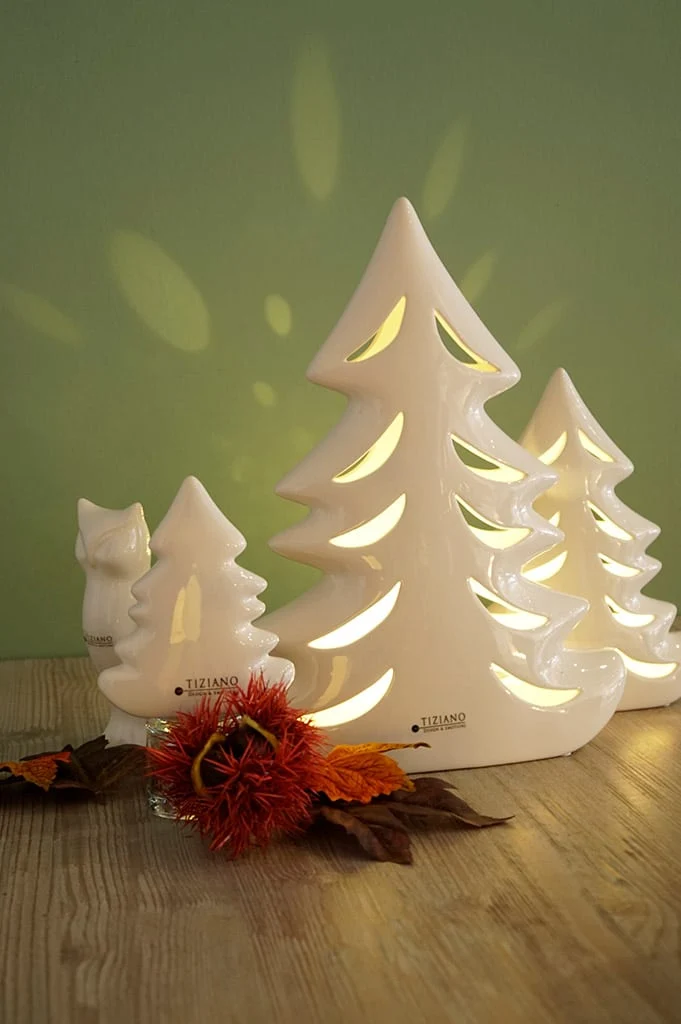 Dekobaum Tiana LED creme-weiß