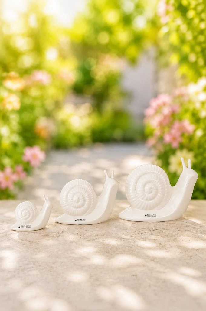 Schnecke Berta creme-weiß