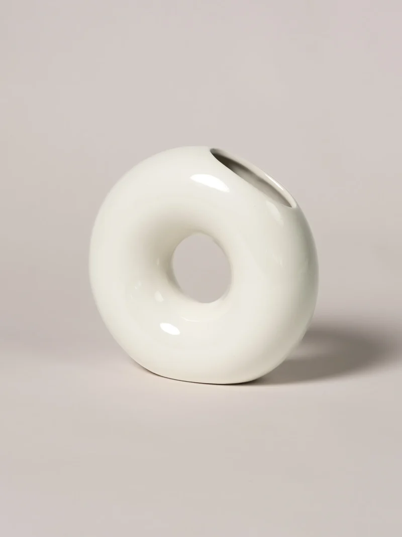 Vase Donato creme-weiß
