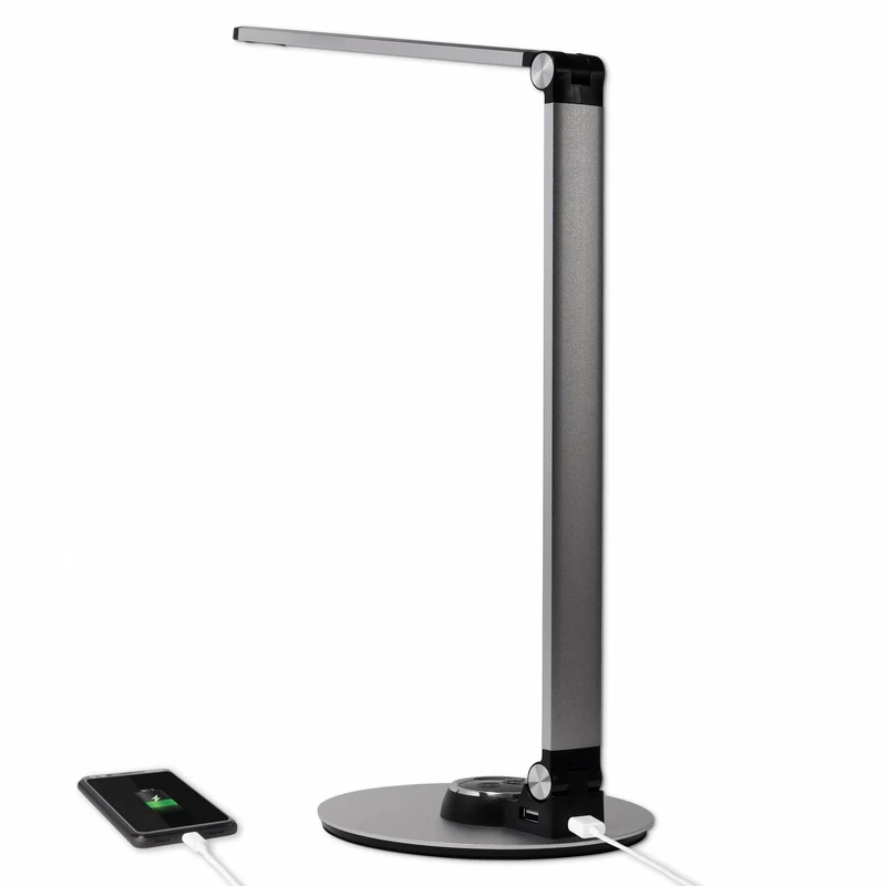 LED Tisch-Leuchte dimmbar mit USB Bürolampe Schreibtischlampe Büro 3 Lichtfarben