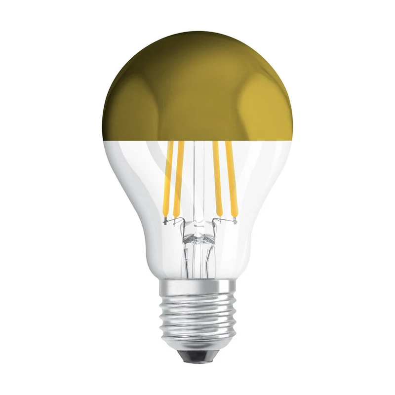 OSRAM LED Lampe LED Retrofit CLASSIC A Mirror 4W 827 Clear E27 Gold, 400 lm, 2700 K, Warmweiß