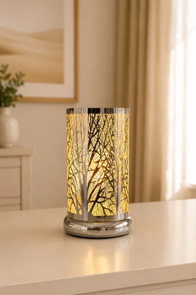 Touch Lampe Baum silber