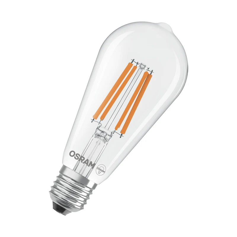 OSRAM LED Star Classic Lampe, Edisonform, 6.5W, 806lm, Klar , Kaltweiß , E27