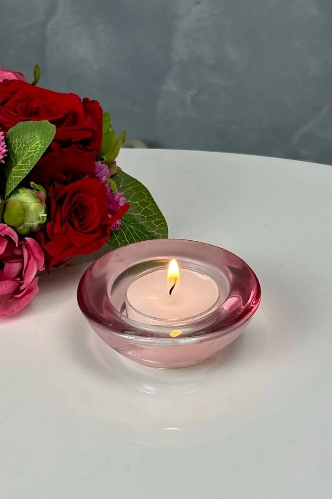 Glas Trixy 7 cm rosa-klar