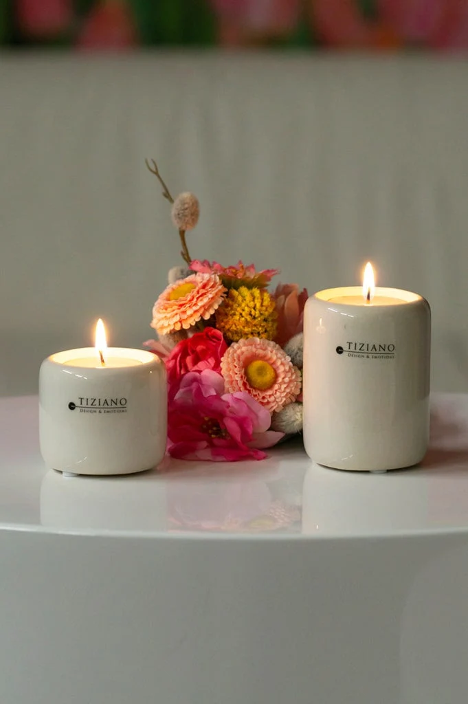 Teelicht Bellagio weiß-creme