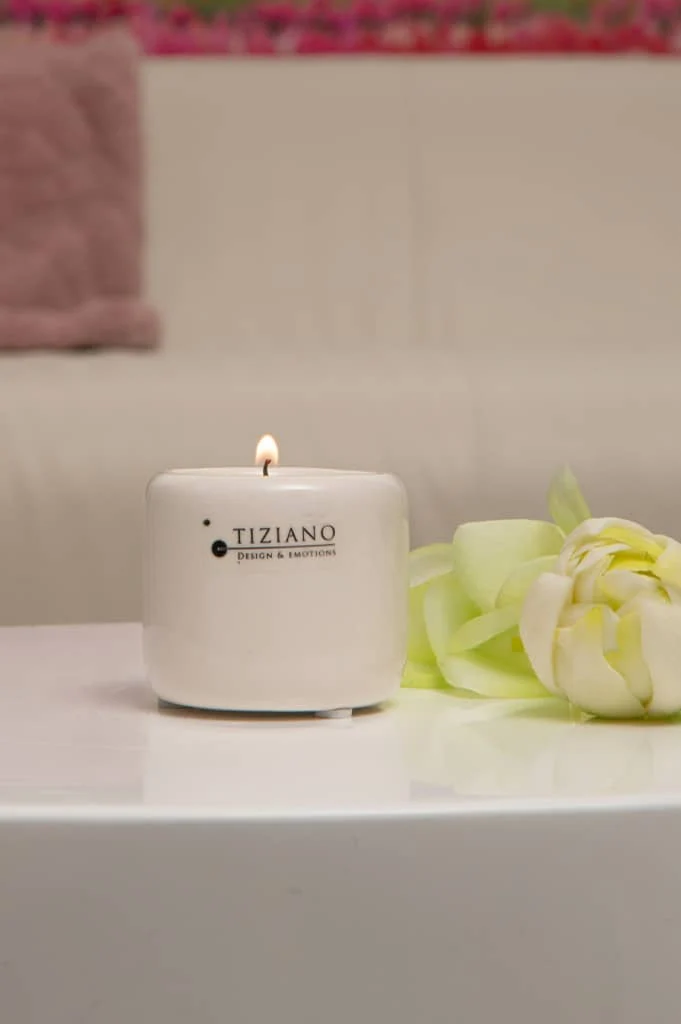 Teelicht Bellagio weiß-creme