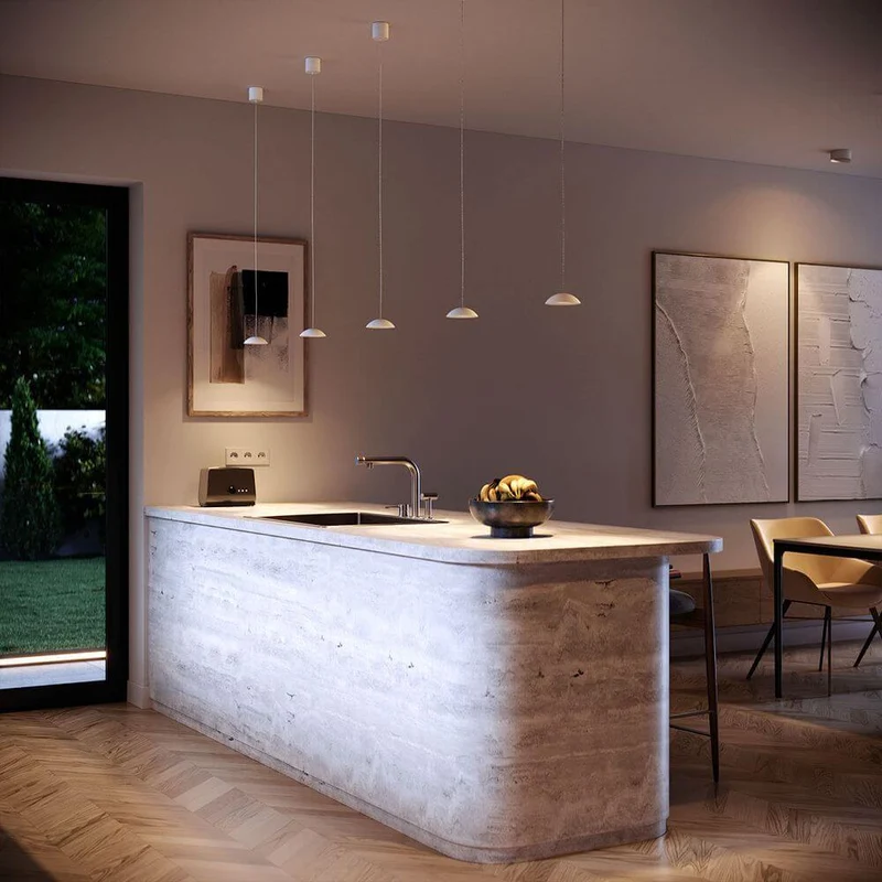 s.luce Santa Air LED Esstisch-Hängeleuchte 5-flammig 160cm