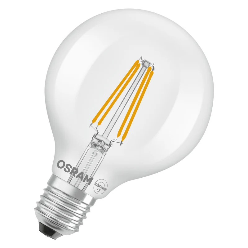 OSRAM LED LAMPS ENERGY CLASS A ENERGY EFFICIENCY FILAMENT CLASSIC Globe , LED-Lampe, Bleifreies Glas, Klar, 2,2 W, (ex 40 W), 470 lm, Kaltweiß, Energieeffizienzklasse: A