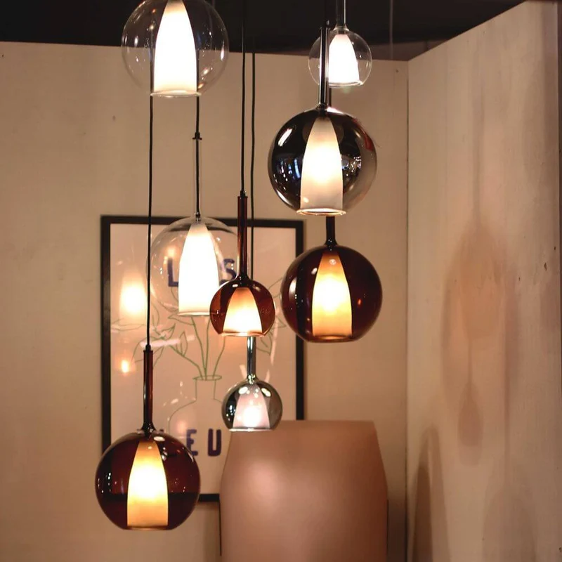 s.luce Belluna Esstisch-Pendelleuchte 8-flammig 160cm 2-reihig