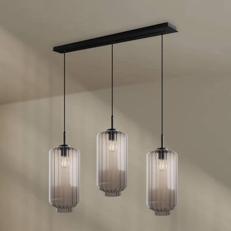 s.luce Velo Esstisch-Pendelleuchte 3-flammig 120cm Ø 18cm