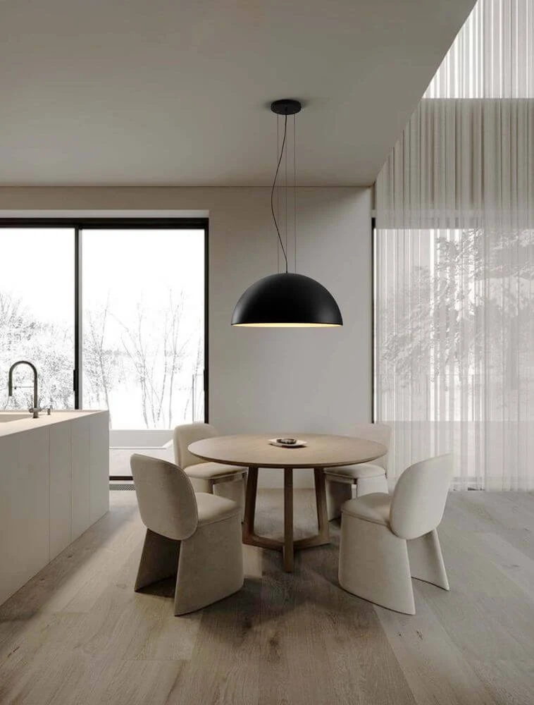 Tholos Pendelleuchte E27 3-flammig Schwarz, Weiß