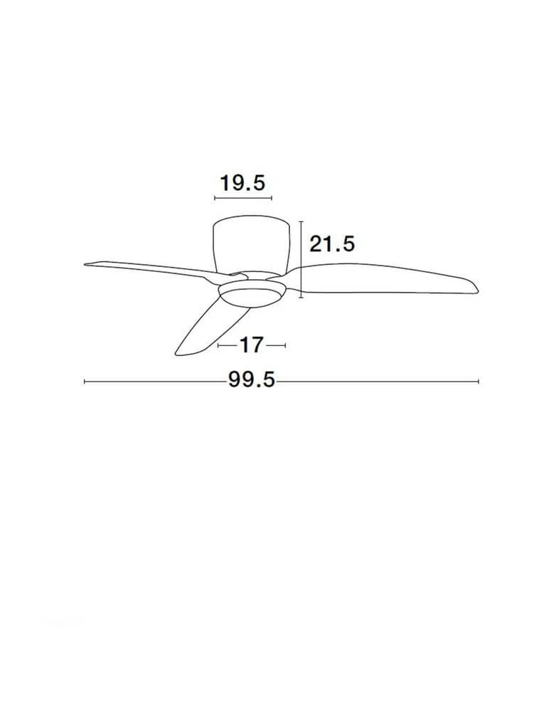 Volga LED Ventilator Ø 99,5cm 3000K