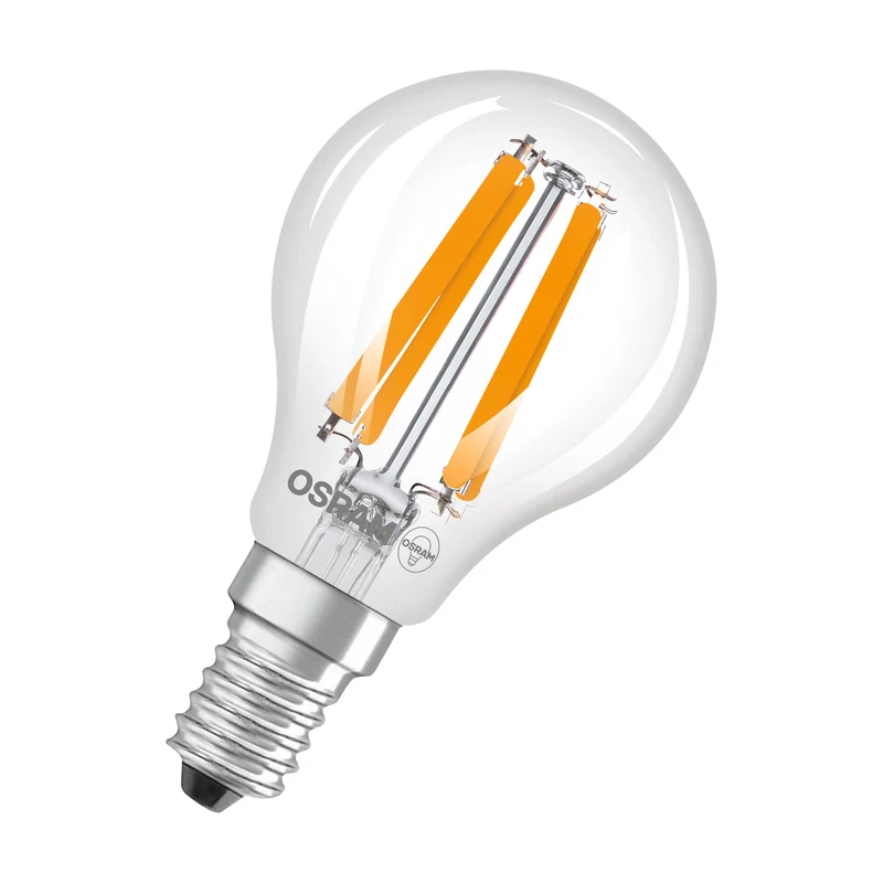 OSRAM LED CLASSIC P ENERGY EFFICIENCY A in P-Form, LED-Lampe, Bleifreies Glas, Klar, 3,8 W, (ex 60 W), 806 lm, Warmweiß, 2700 K, Energieeffizienzklasse: A, CRI 80