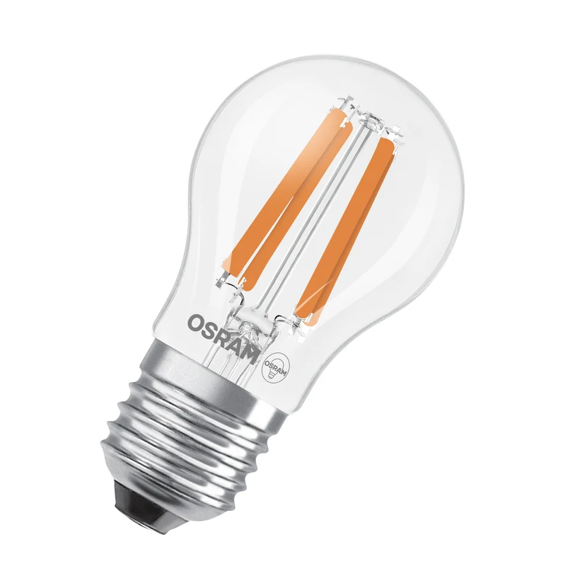 OSRAM LED CLASSIC P ENERGY EFFICIENCY A in P-Form, LED-Lampe, Bleifreies Glas, Klar, 3,8 W, (ex 60 W), 806 lm, Warmweiß, 2700 K, Energieeffizienzklasse: A, CRI 80