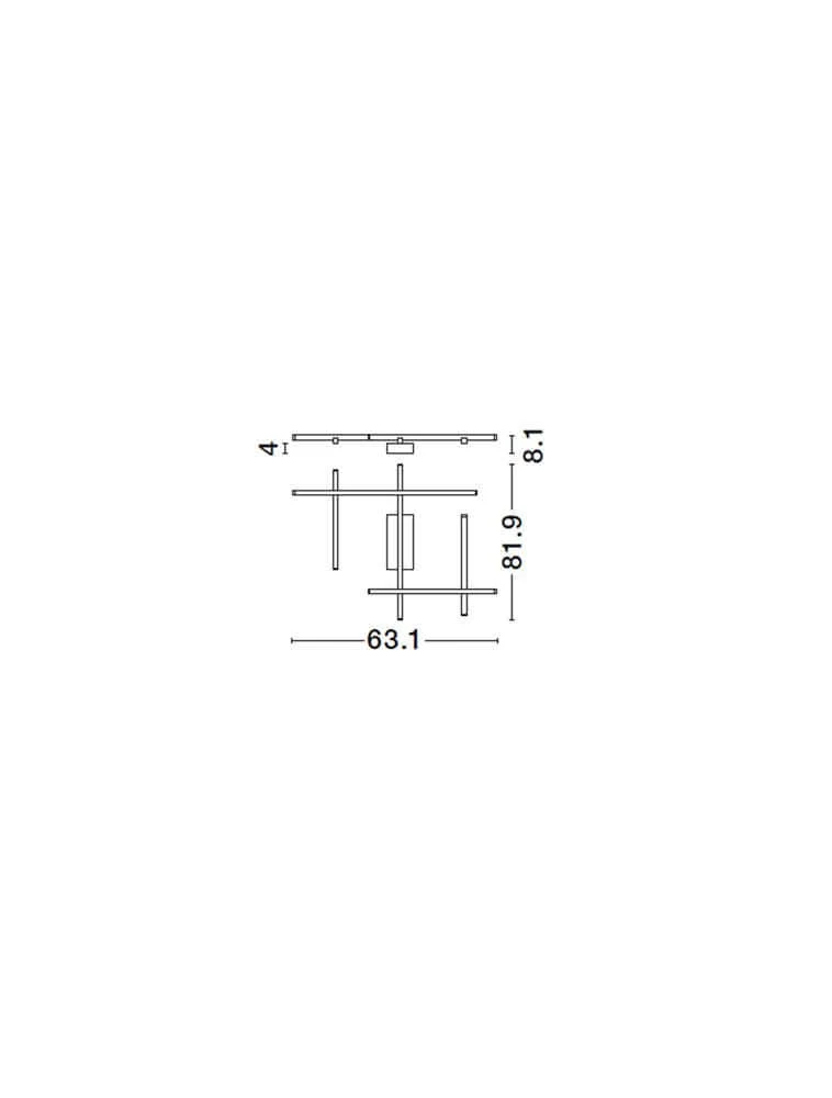Pace LED Deckenleuchte 80cm 5-flammig 3000K Weiß