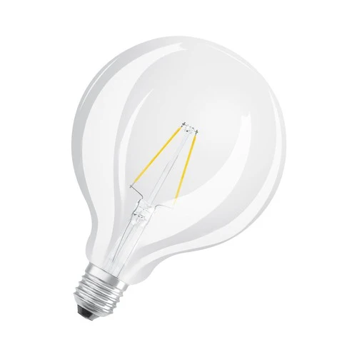 OSRAM LED-Lampen, klassische Ballform, 25 Watts Ersatz, E27, G125, 2700 Kelvin, Warm weiß, Klares Glas, single Pack