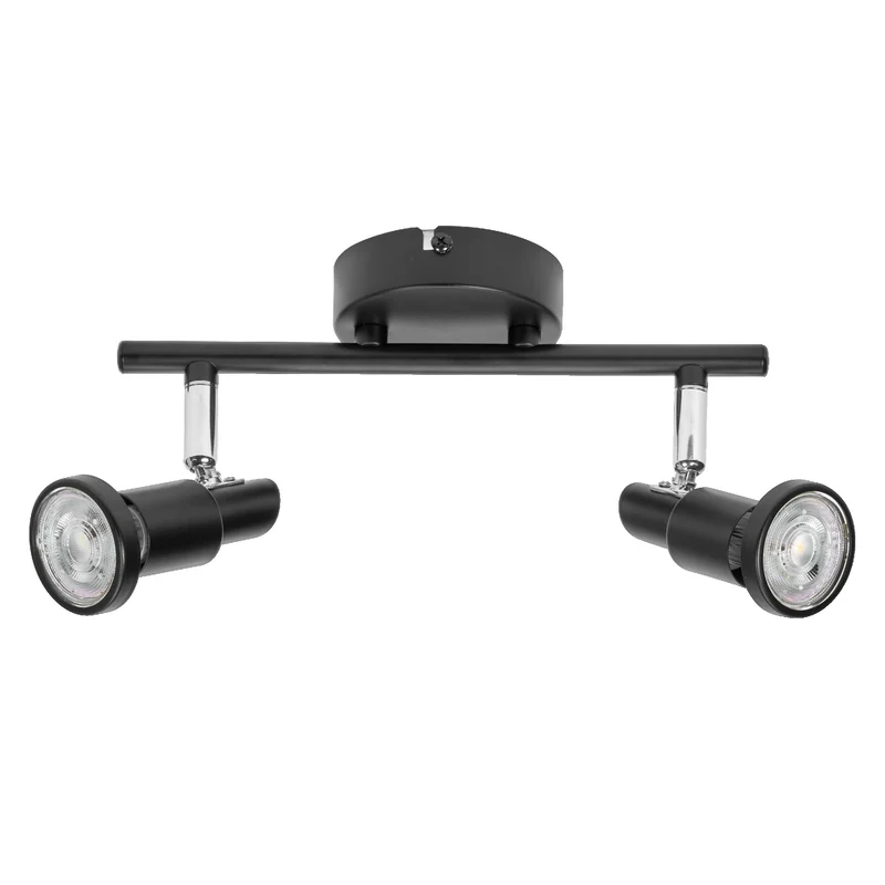 LEDVANCE LED SPOT GU10 2 x 3,4W, 460lm, schwarz, 2. 700K Farbtemperatur, warmweiße Lichtfarbe, zeitloses Design, austauschbare LED-Lampe, ideal für Innenräume, CRI 90, verstellbare Köpfe