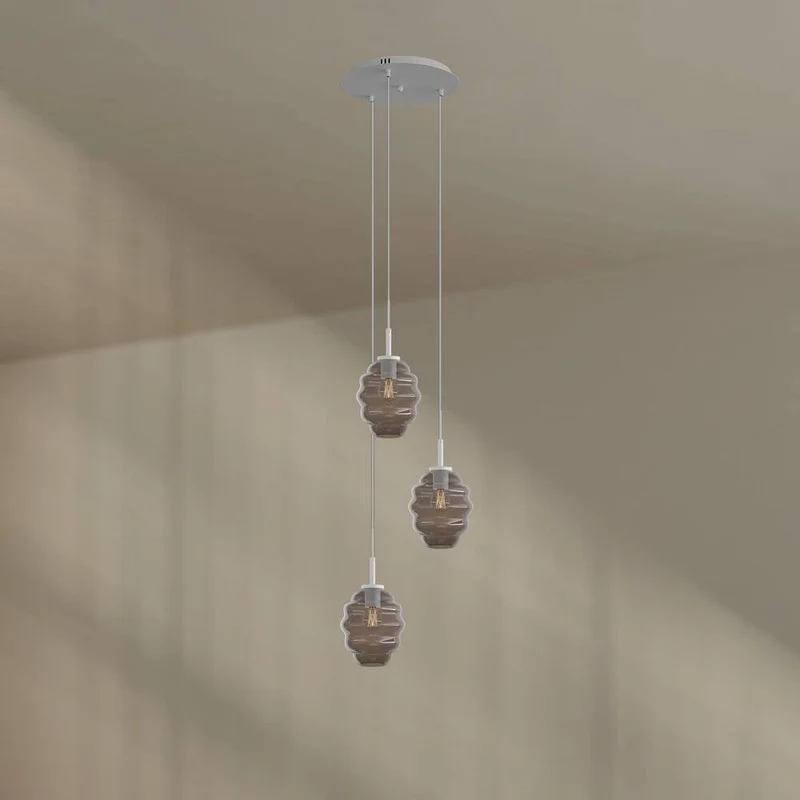 s.luce Echos Galerieleuchte 3-flammig Ø 40cm Baldachin Ø 18cm