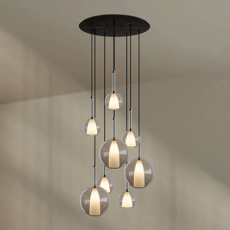 s.luce Belluna Galerieleuchte 8-flammig Ø 80cm Baldachin