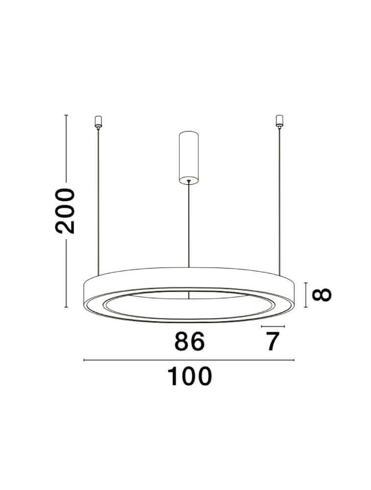 Morbido LED Pendelleuchte Ø 100cm 2700, 4000K