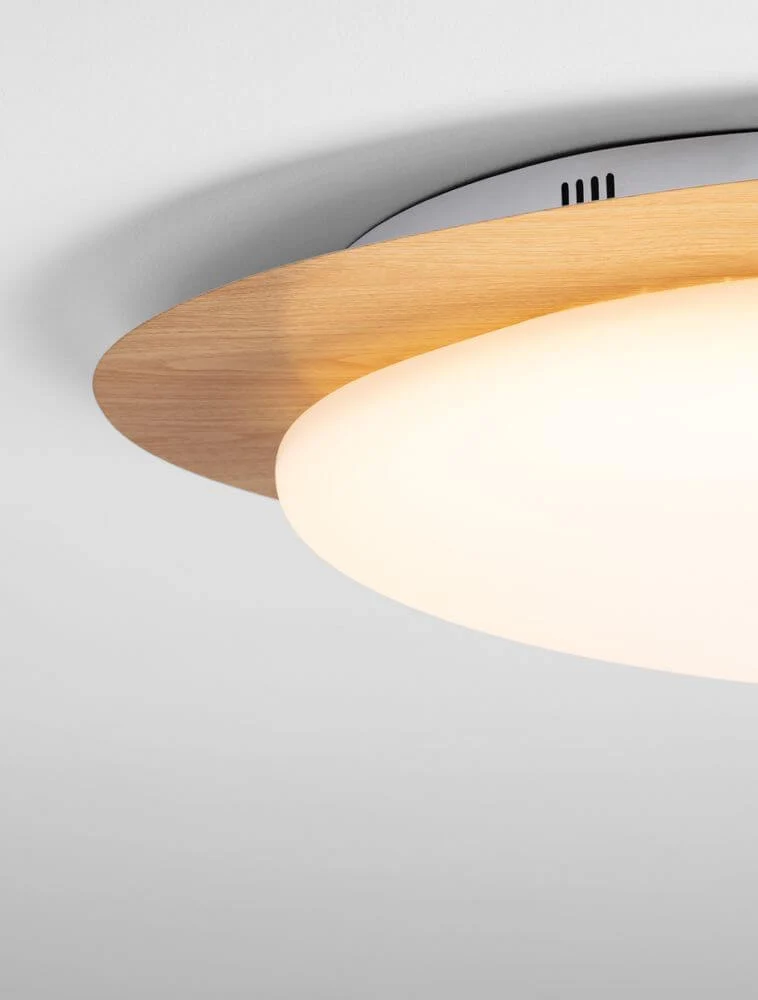 Nimbus LED Deckenleuchte 3000K Holz, Weiß