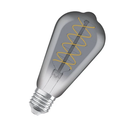 OSRAM Dimmbare LED-Lampen, Vintage-Edition, 30 Watts Ersatz, E27, ST64-shape, 1800 Kelvin, Warm Comfort Light, Klares Glas, single Pack