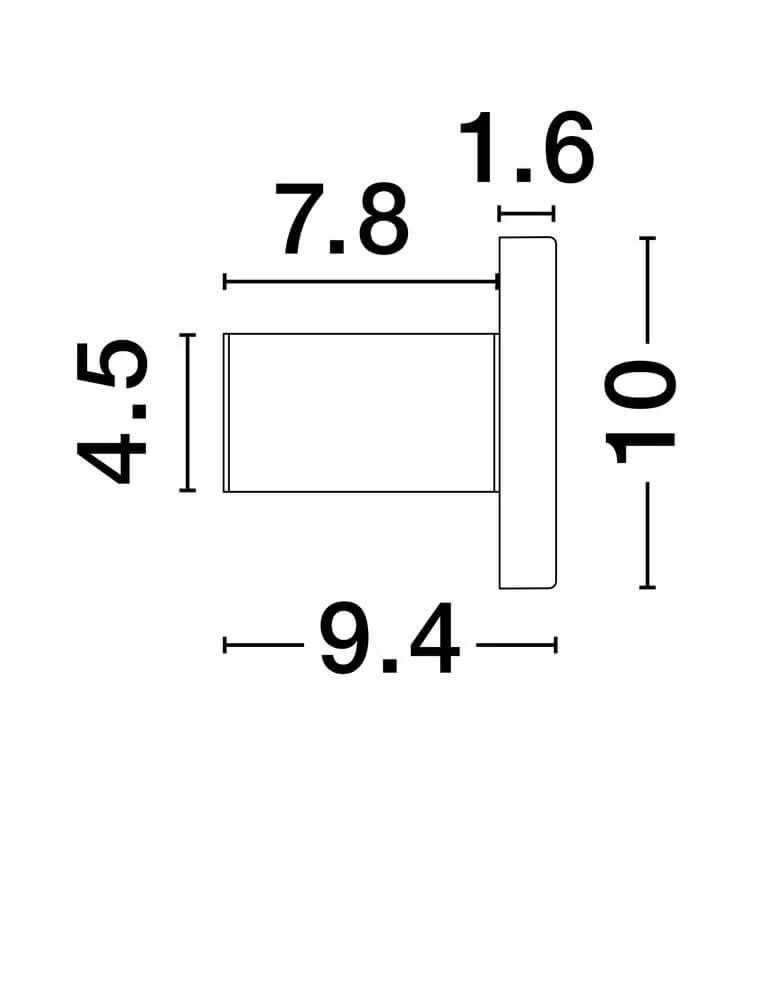 Nano Wandleuchte 3000K Schwarz