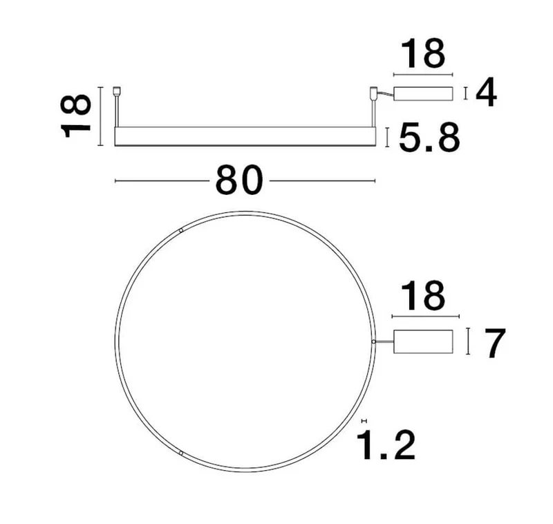 Motif LED Deckenleuchte Ø 80cm 3000K