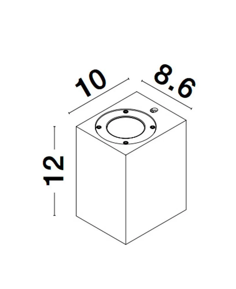 Fuento Außenwandleuchte H 12cm Beton IP65