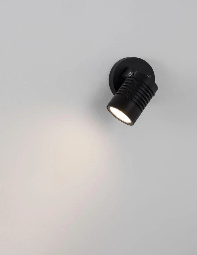 Fend LED Außenwandleuchte Base Hoch 3000K Schwarz IP65