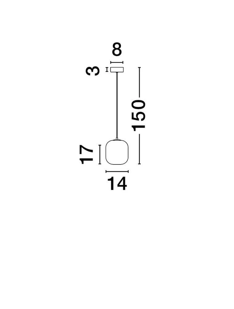 Aelia LED Pendelleuchte 3000K Schwarz, Rauch