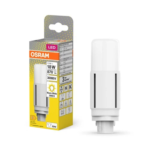 OSRAM DULUX LED-Lampe D18 VT EM, 7,5W, 870lm, 3000K , Warmweiß