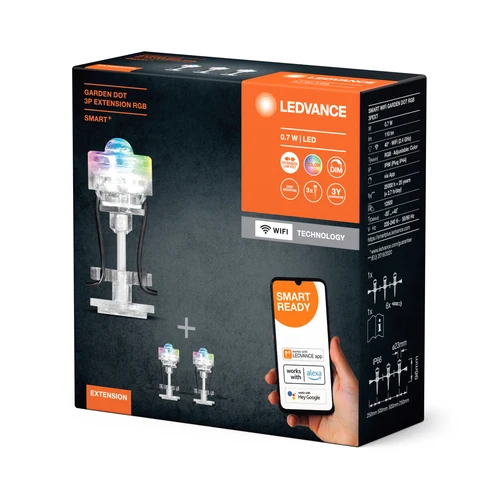 LEDVANCE Wifi SMART+ Outdoor Garden Dot Mini LED Gartenleuchte RGB mehrfarbig 3 Erweiterung