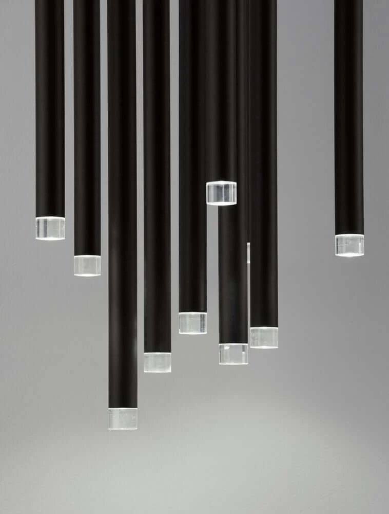 Dandia LED Pendelleuchte 10-flammig Ø 40,5cm 3000K Schwarz