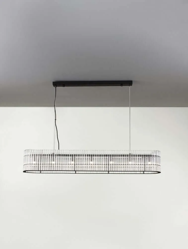 Barok Pendelleuchte 110cm Schwarz