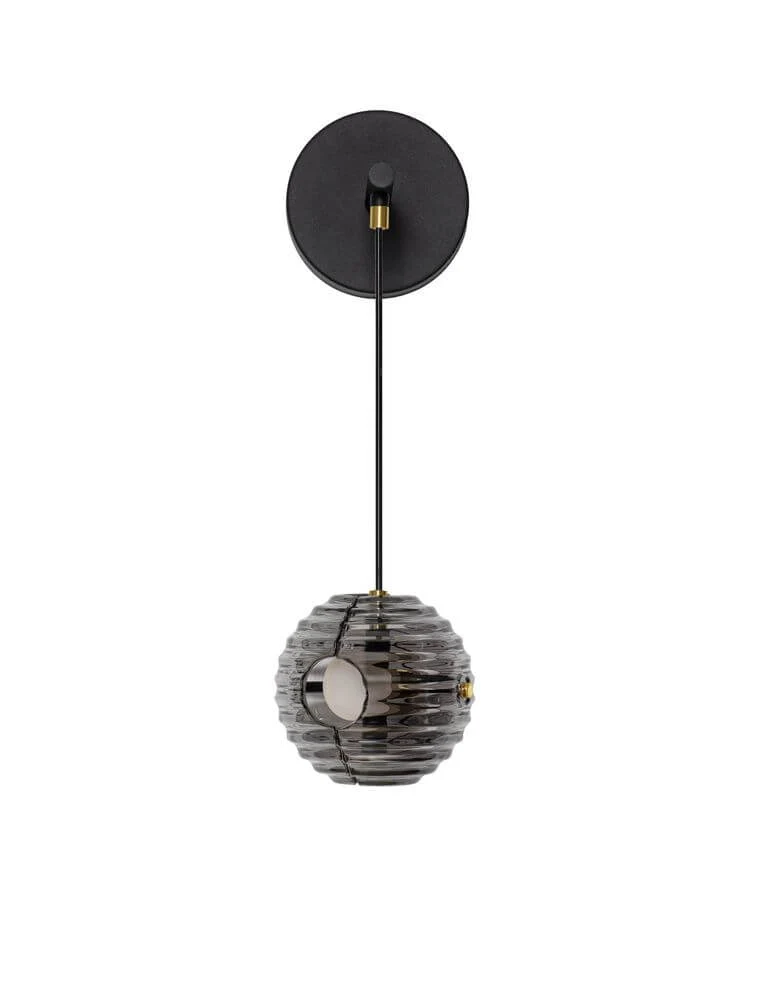 Las LED Wandleuchte 3000K Schwarz, Gold