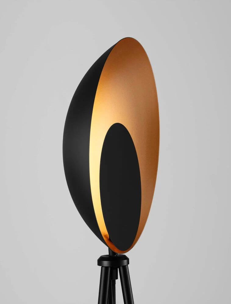 Kitro LED Stehlampe 3000K Schwarz, Gold